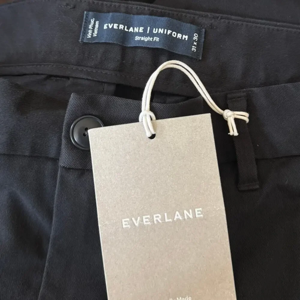 Everlane The Performance Slim Fit Chino in Black size 31 NWT
